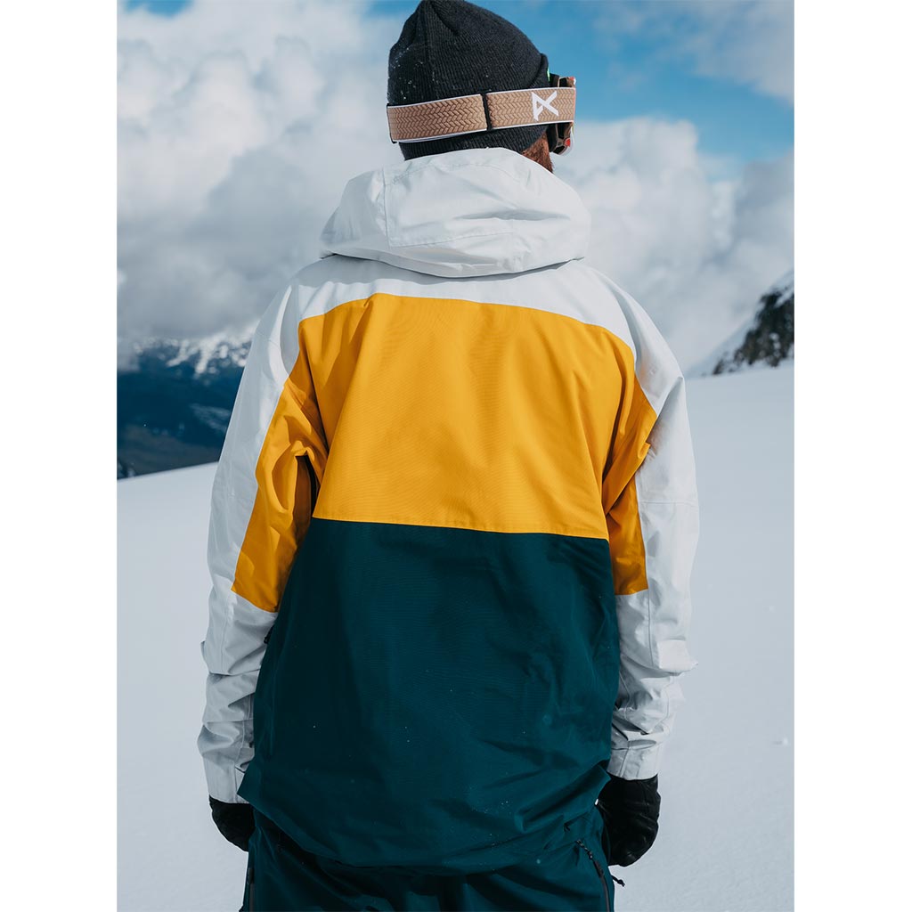 Burton 2025 AK Swash Gore-Tex Jacket - Gray Cloud/Golden Rod/Deep Emerald
