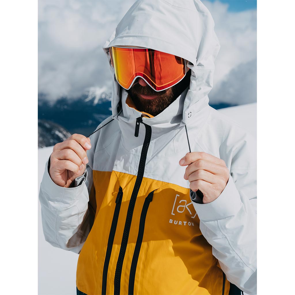Burton 2025 AK Swash Gore-Tex Jacket - Gray Cloud/Golden Rod/Deep Emerald