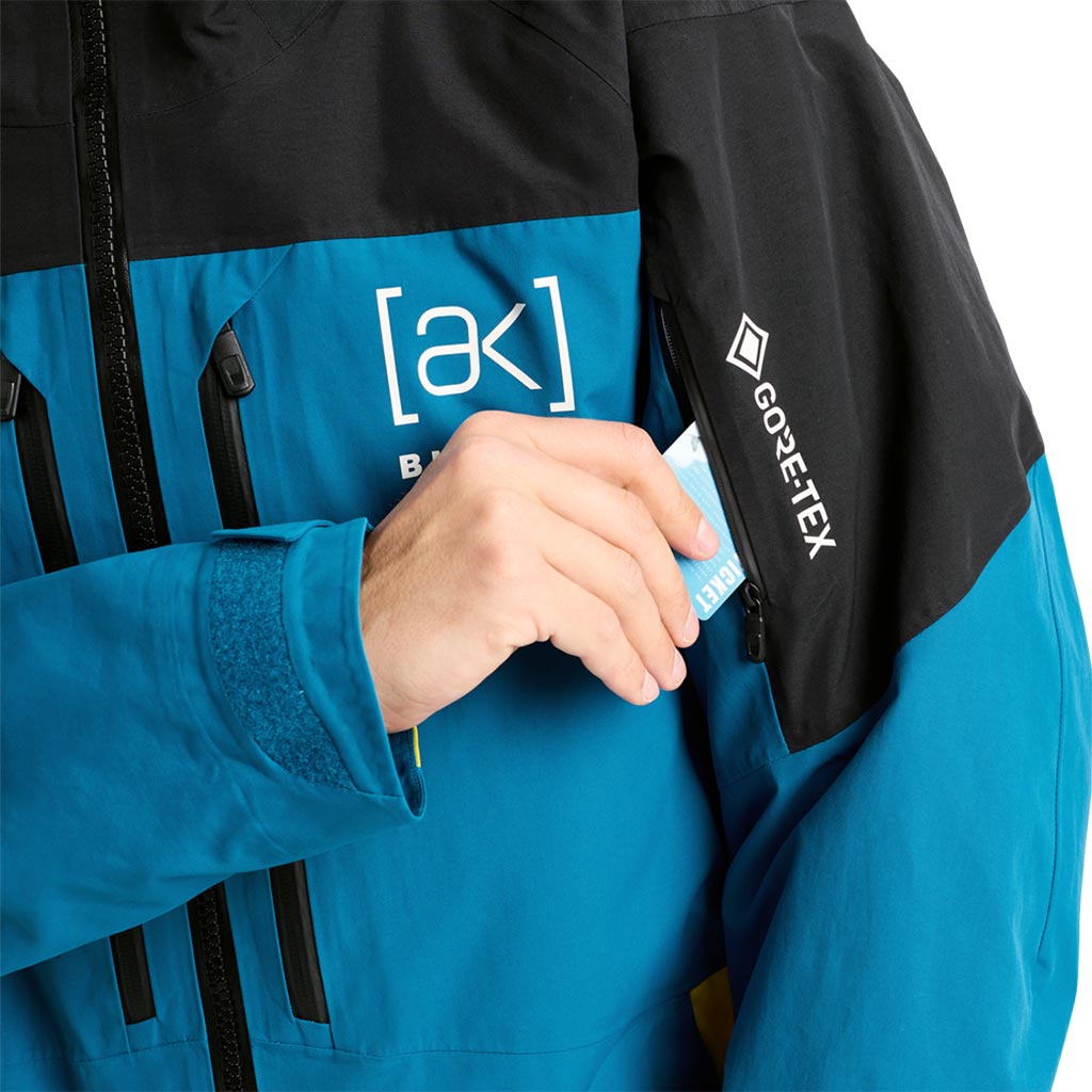 Burton 2026 AK Swash Gore-Tex Jacket - True Black/Blue Teal/Atomic Yellow