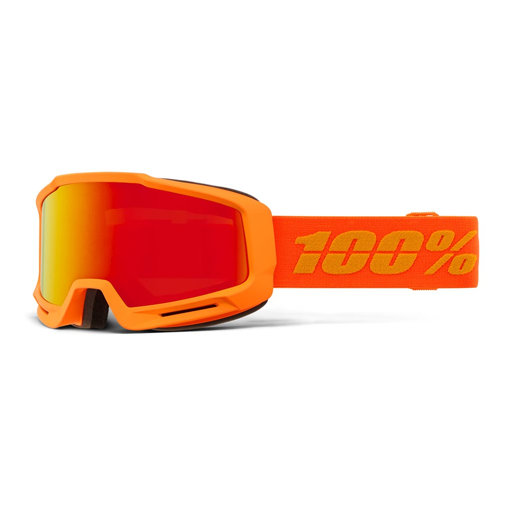 100% Okan Goggle - Fluro Orange/Red Mirror