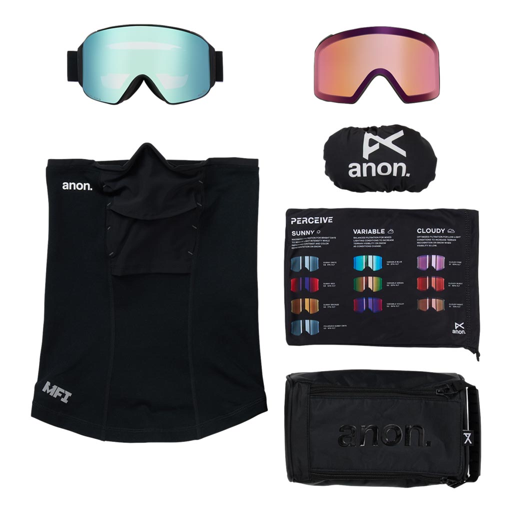 Anon 2026 M4 Cylindrical Goggle - Black/Variable Blue