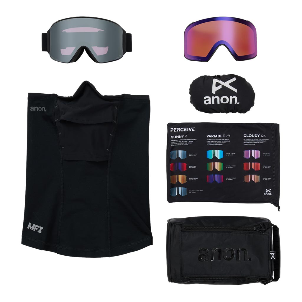 Anon 2026 M4 Cylindrical Low Bridge Goggle - Smoke/Sunny Onyx