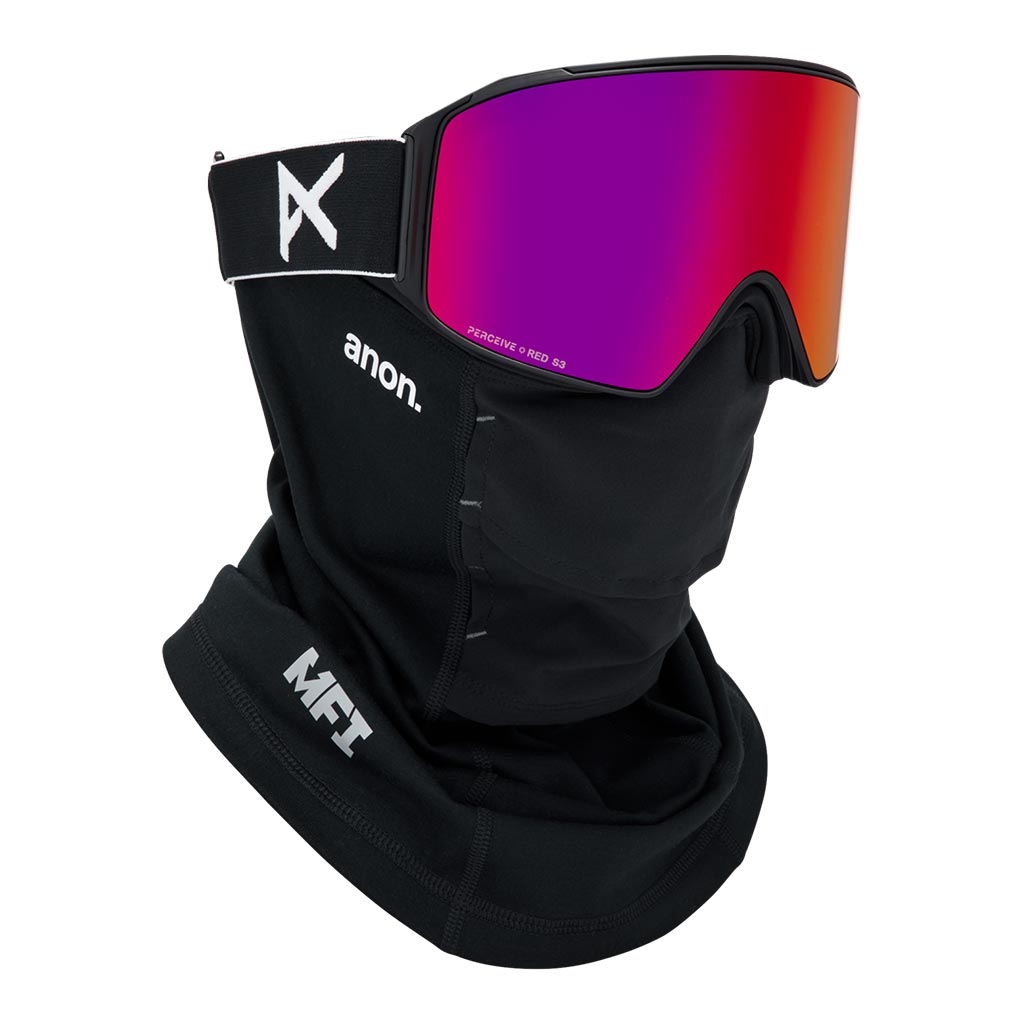 Anon 2026 M4 Cylindrical Low Bridge Goggle - Black/Sunny Red