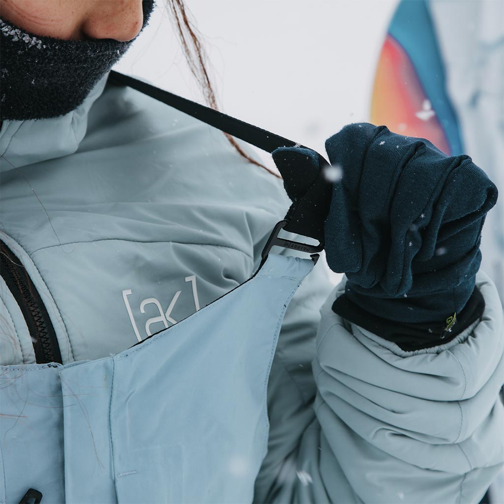 Burton 2025 Short Womens AK Kimmy 2L Bib Pant - Dusty Blue