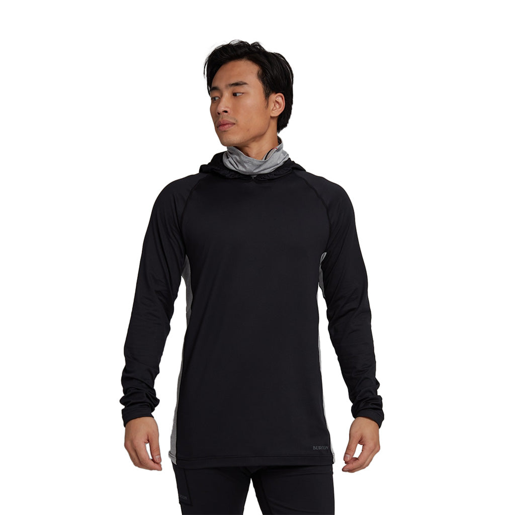 Burton Midweight X Long Neck Thermal Top - True Black/Grey Heather