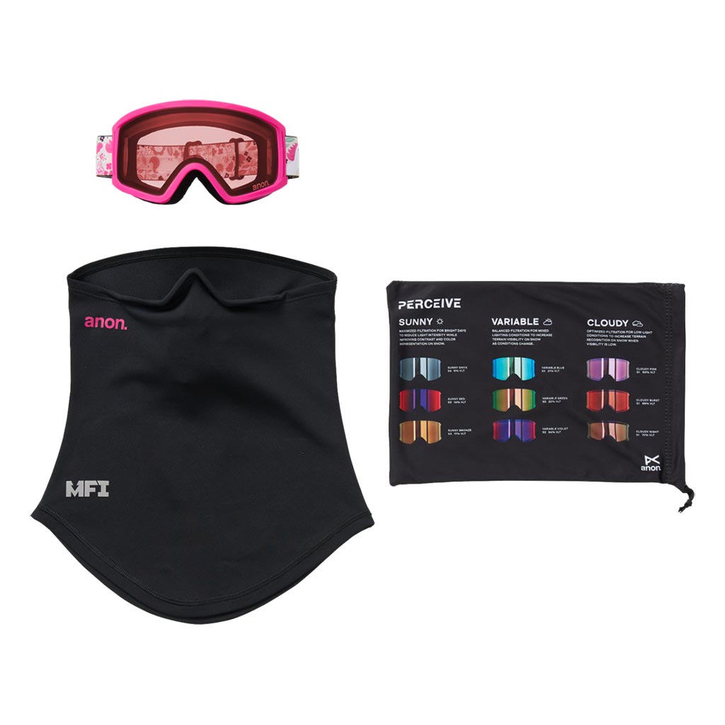 Anon 2026 Tracker 2.0 Kids Goggle + MFI - Unicorns/Pink Amber