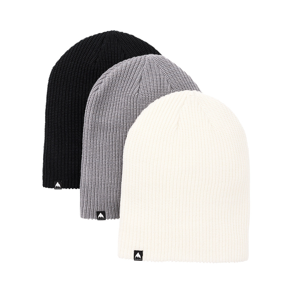 Burton Recycled DND Beanie 3 Pack - True Black/Sharkskin/Stout White