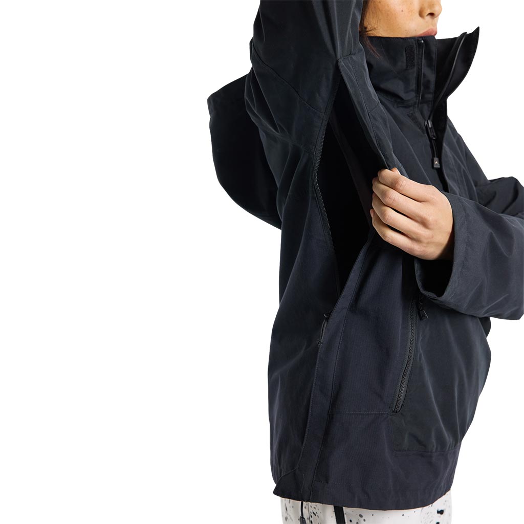 Burton 2025 Womens Frostner Anorak Jacket - True Black/Stout White