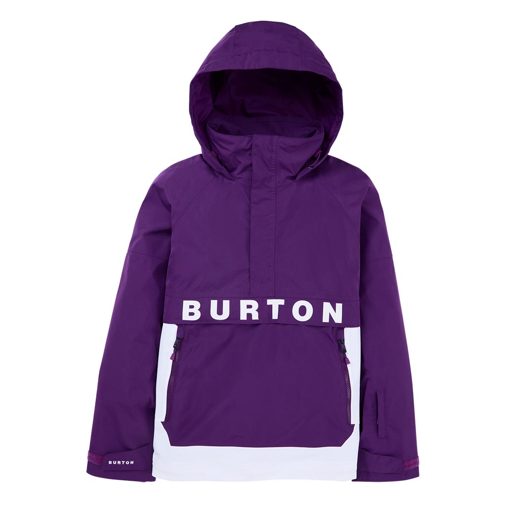 Burton 2025 Womens Frostner Anorak Jacket - Imperial Purple/Stout White