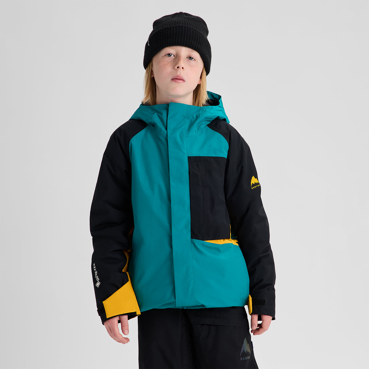 Burton 2027 Kids Powline Gore-Tex Jacket - Pacific Teal/Goldenrod/True Black