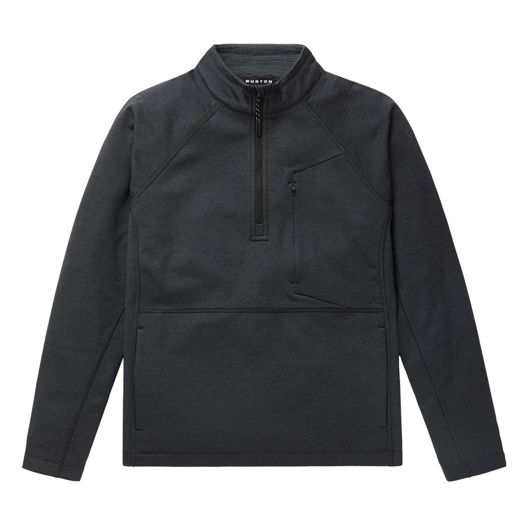 Burton Womens Multipath Grid 1/4 Zip Fleece - True Black