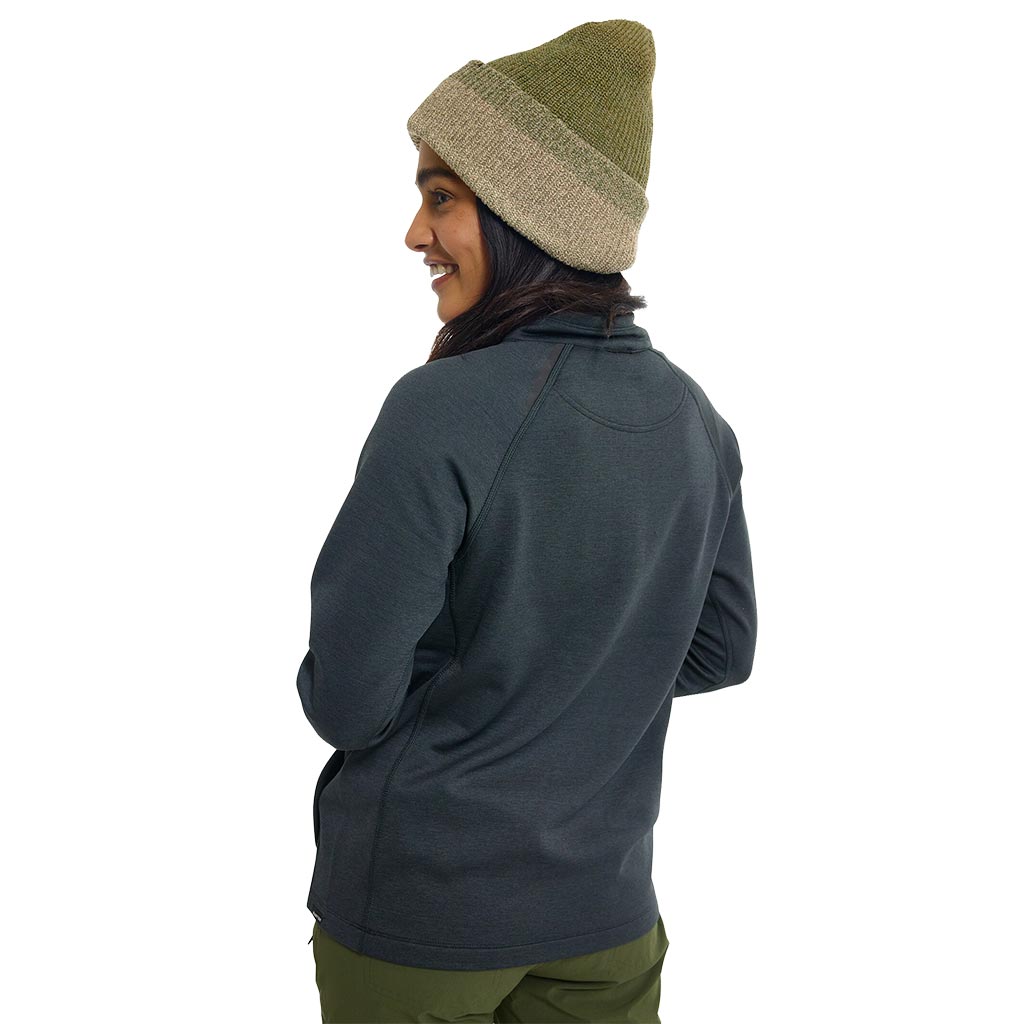 Burton Womens Multipath Grid 1/4 Zip Fleece - True Black