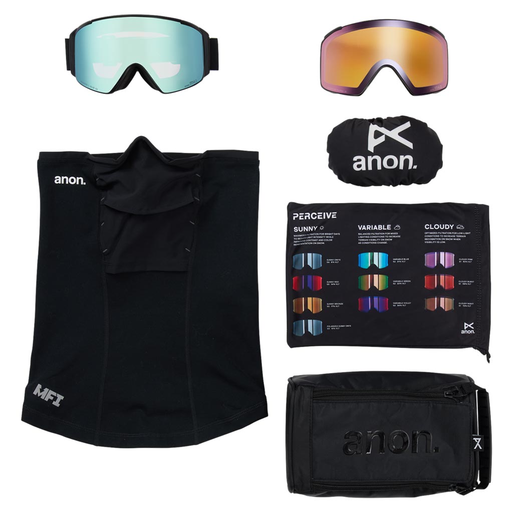 Anon 2026 M4S Cylindrical Goggle - Black/Variable Blue