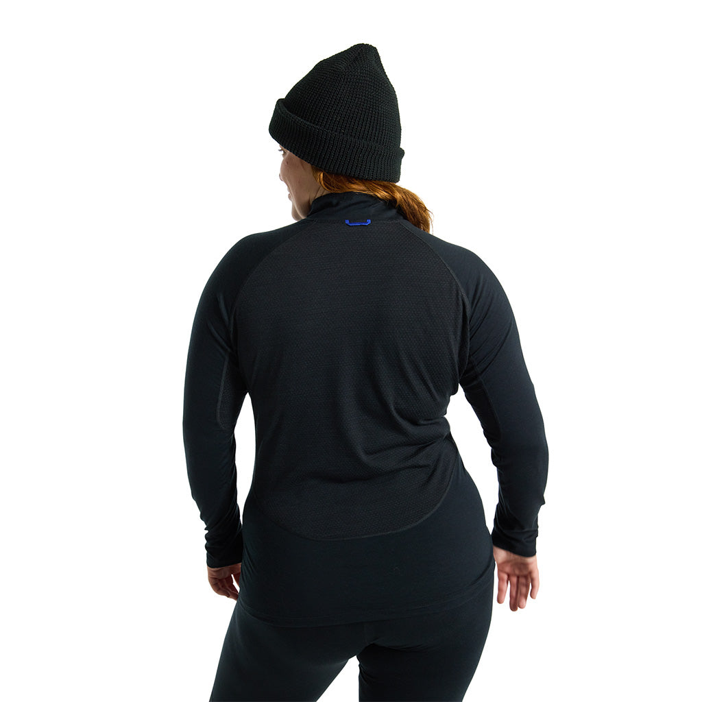 Burton Womens Phayse 1/4 Zip Thermal Top - True Black