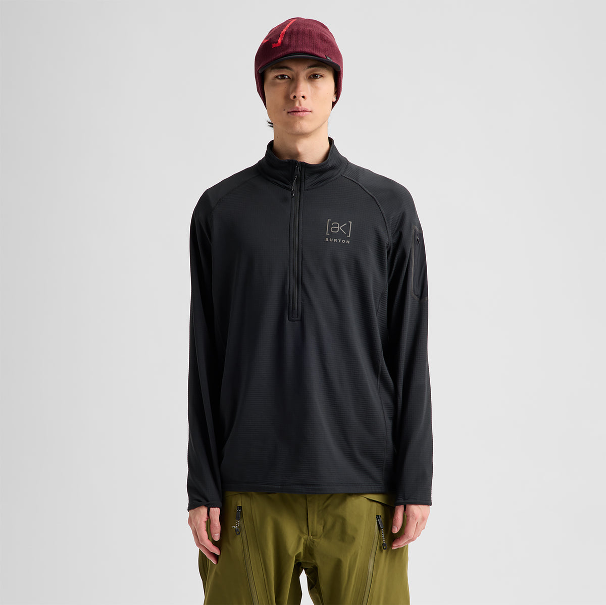 Burton 2027 AK Helium Halfzip Fleece - True Black