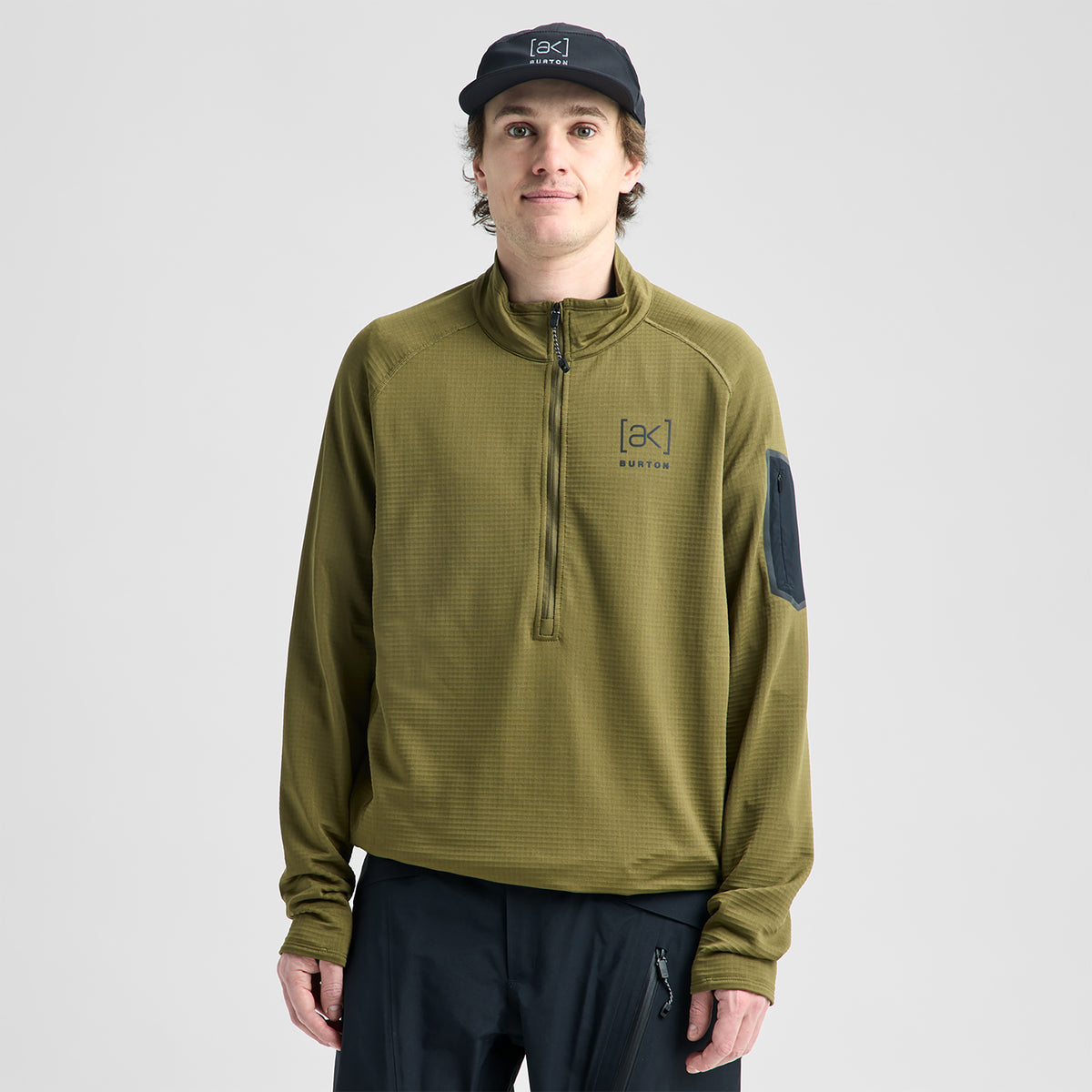 Burton 2027 AK Helium Halfzip Fleece - Dried Moss
