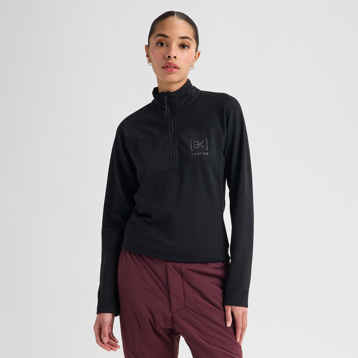 Burton 2027 Womens AK Helium Quarterzip Fleece - True Black