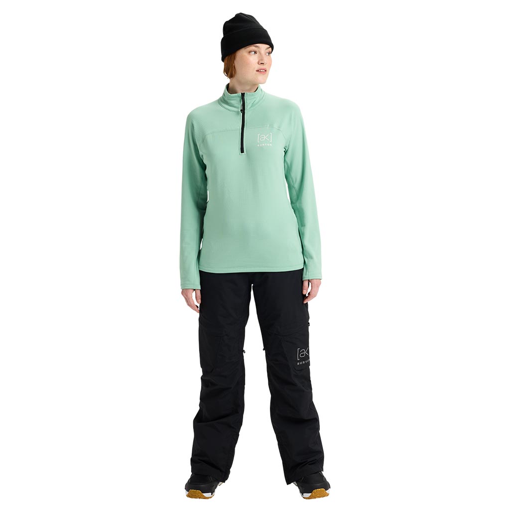 Burton Womens AK Helium 1/4 Zip Grid Fleece - Soft Sage