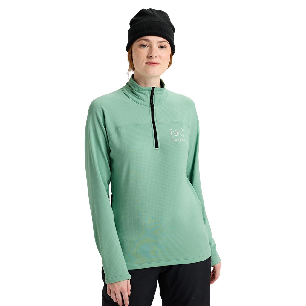 Burton Womens AK Helium 1/4 Zip Grid Fleece - Soft Sage
