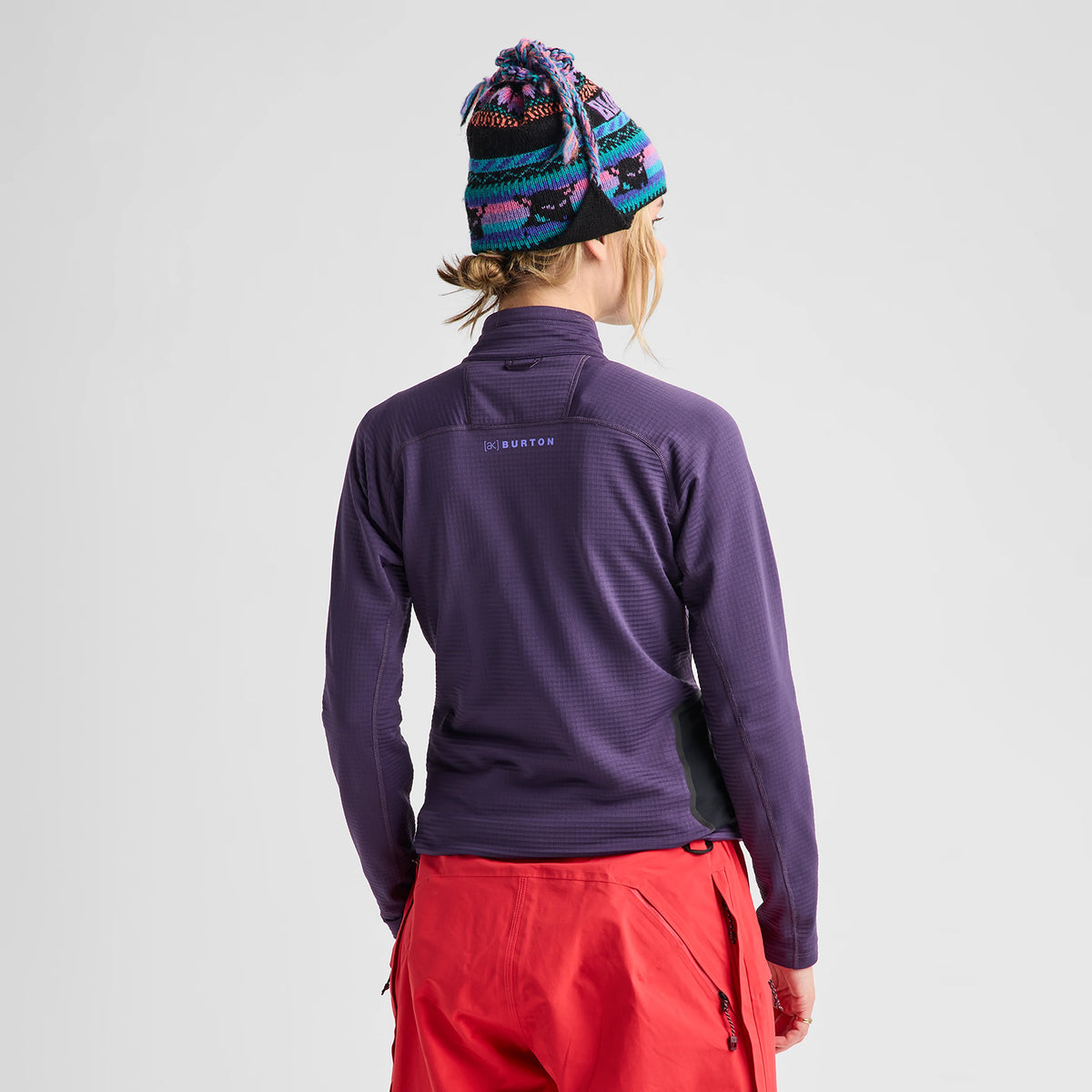 Burton 2027 Womens AK Helium Quarterzip Fleece - Nightshade Purple