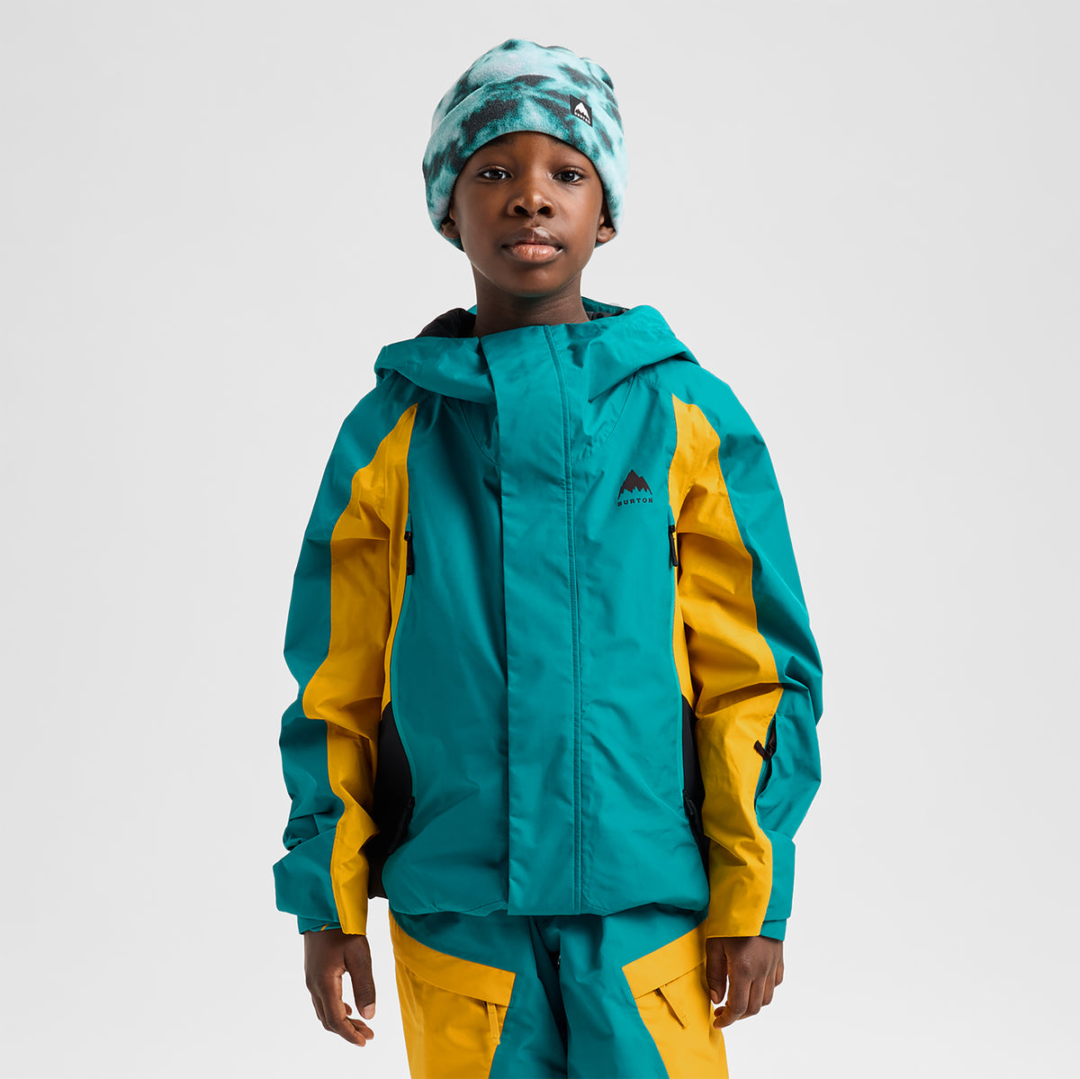 Burton 2027 Kids Gore-Tex Shell Jacket - Pacific Teal/Goldenrod/True Black