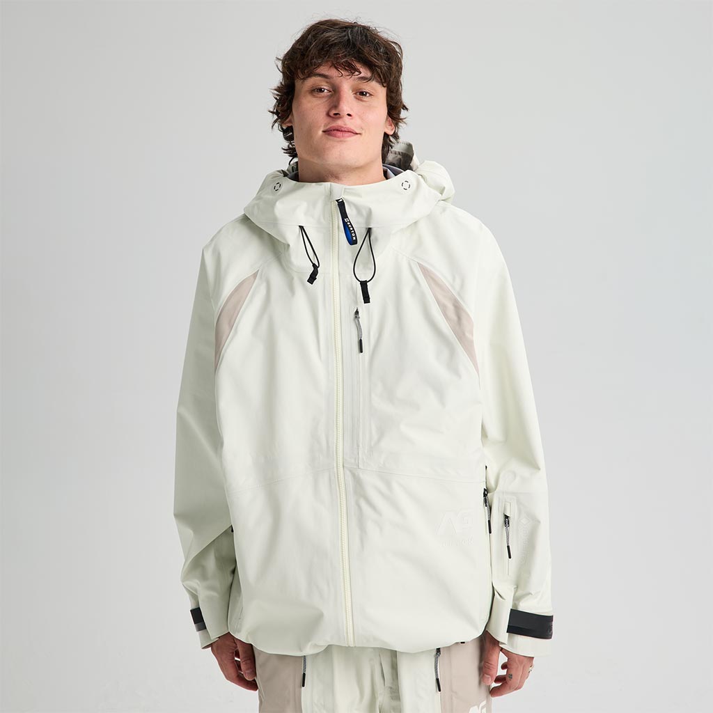 Burton 2026 AG Hardpack 3L Gore Jacket - Bone White/Stone Grey - Large