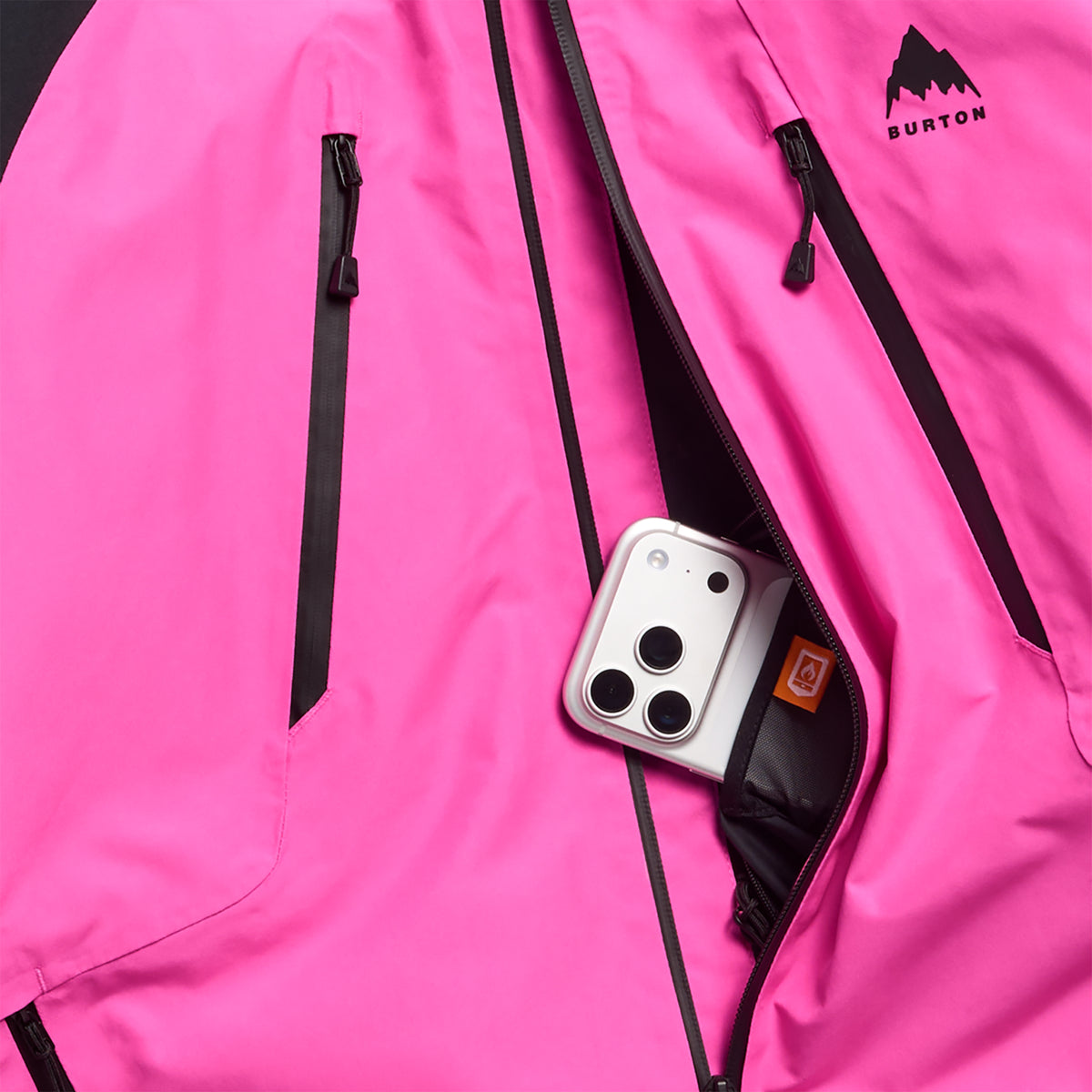Burton 2027 Womens Gore-Tex Reserve Jacket - True Black/Shockwave Pink