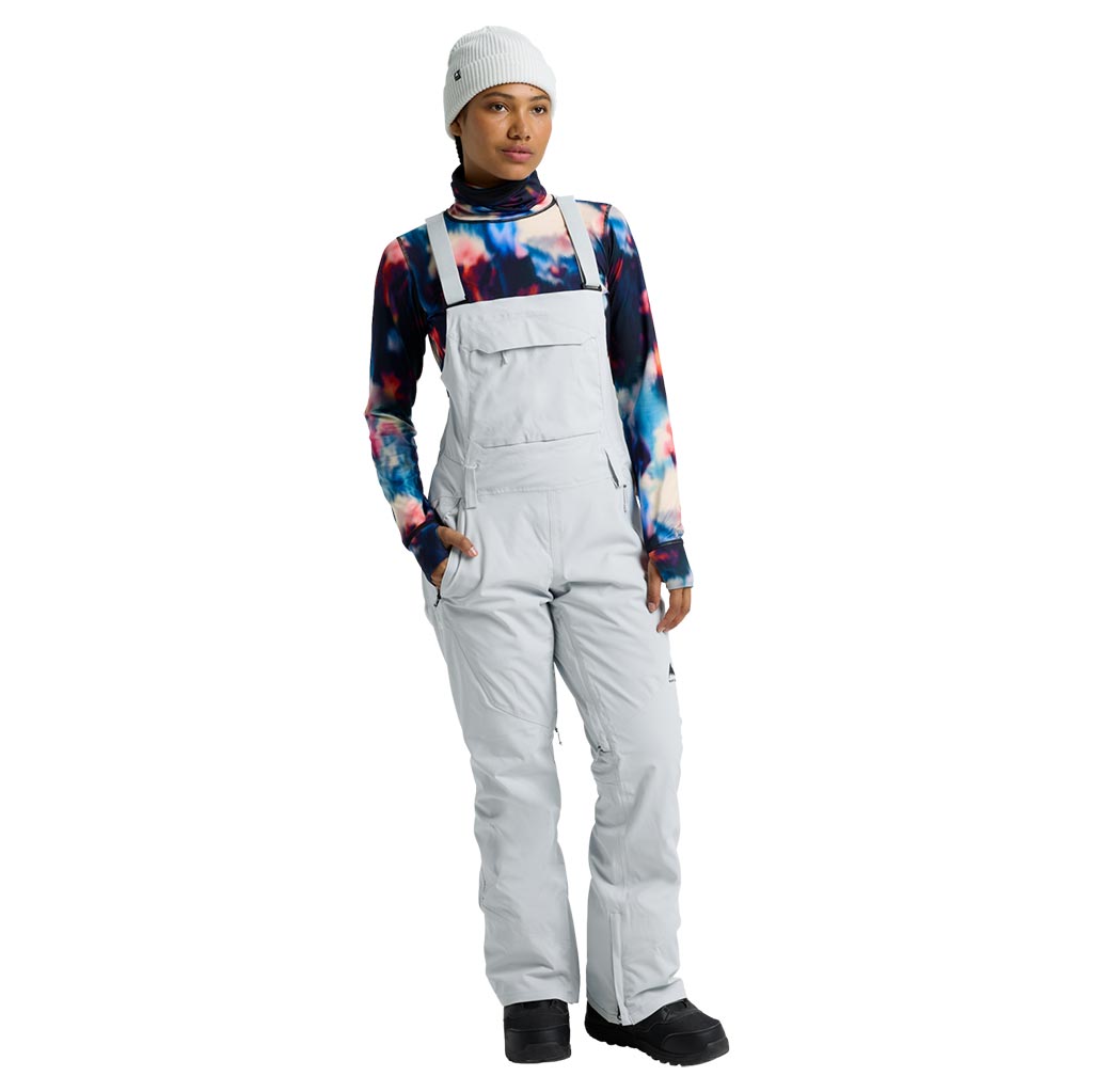 Burton 2026 Womens Stretch Reserve Bib Pant - Grey Cloud