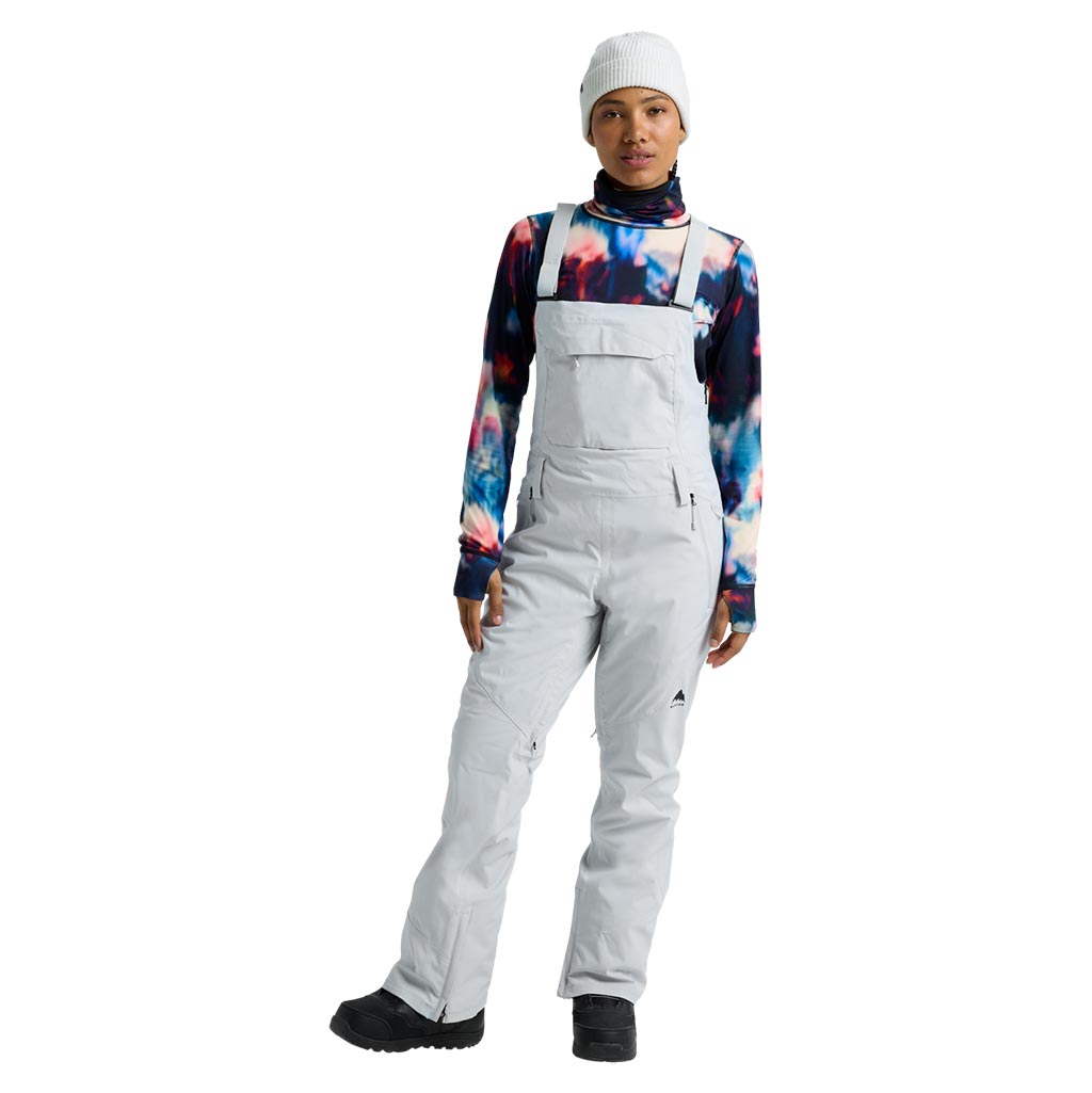 Burton 2026 Womens Stretch Reserve Bib Pant - Grey Cloud