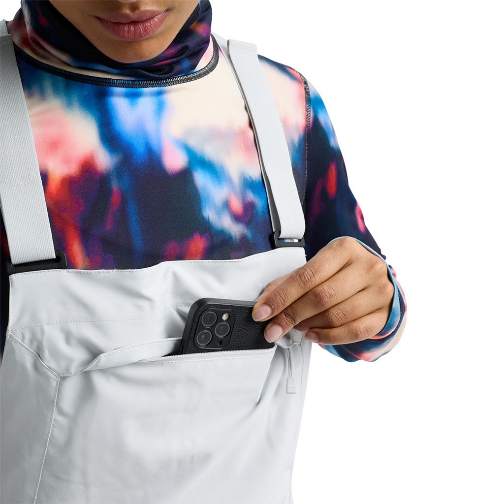 Burton 2026 Womens Stretch Reserve Bib Pant - Grey Cloud
