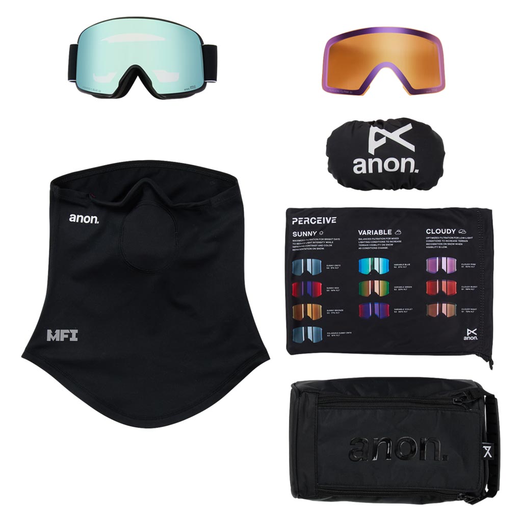 Anon 2026 M6 Low Bridge Goggle - Black/Variable Blue