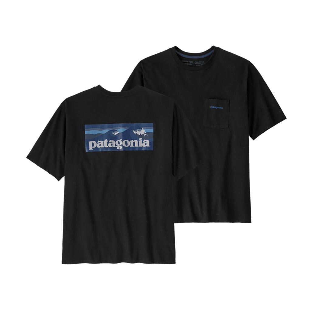 Patagonia Boardshort Logo Pocket Responsibili-Tee - Ink Black