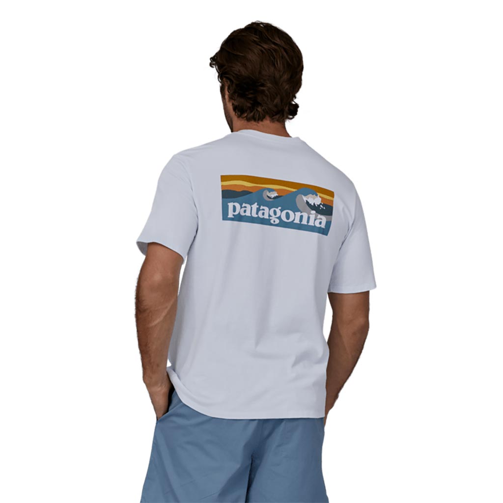 Patagonia Boardshort Logo Pocket Responsibili-Tee - White