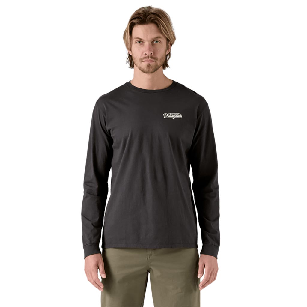 Patagonia L/S Glider Type Organic T-Shirt - Ink Black