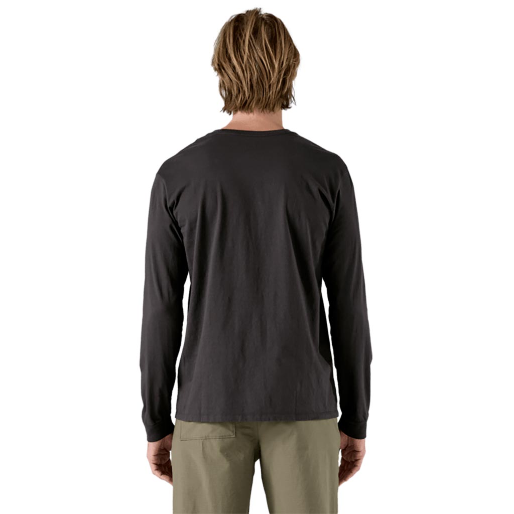 Patagonia L/S Glider Type Organic T-Shirt - Ink Black