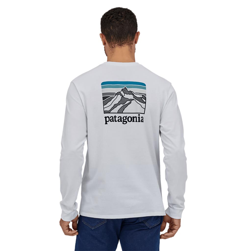 Patagonia Line Logo Ridge Responsibi-Tee L/S - White