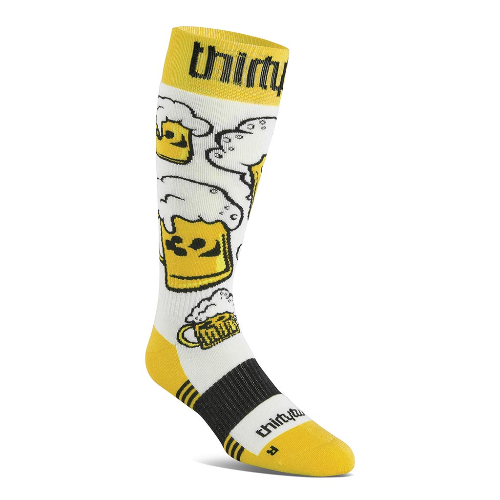 32 2024 Double Sock - White/Yellow