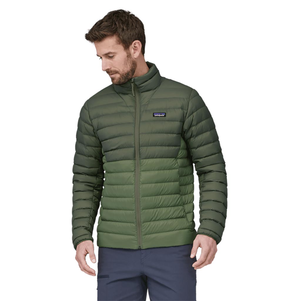 Patagonia men's down sweater jacket green Clearance