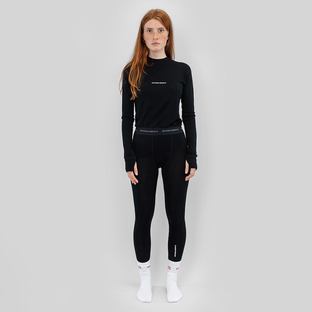 Beyond Medals Merino Baselayer Thermal Pant - Black