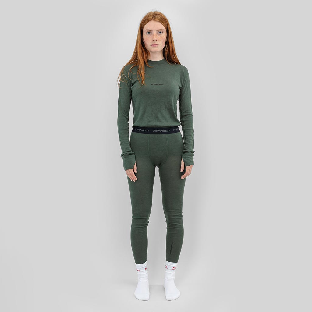 Beyond Medals Merino Baselayer Thermal Pant - Green