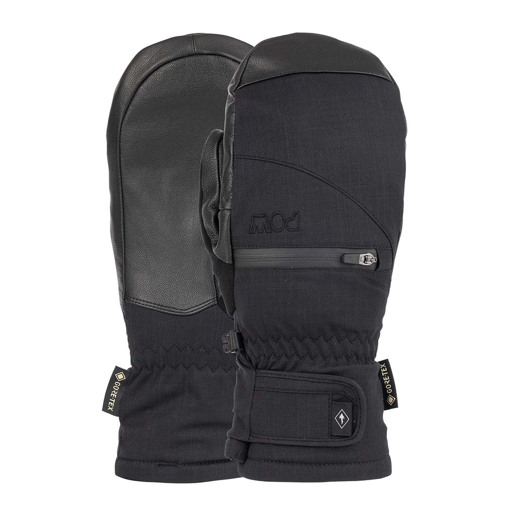 Pow 2025 Cascadia Gore-Tex Short Mitten + Leather - Black