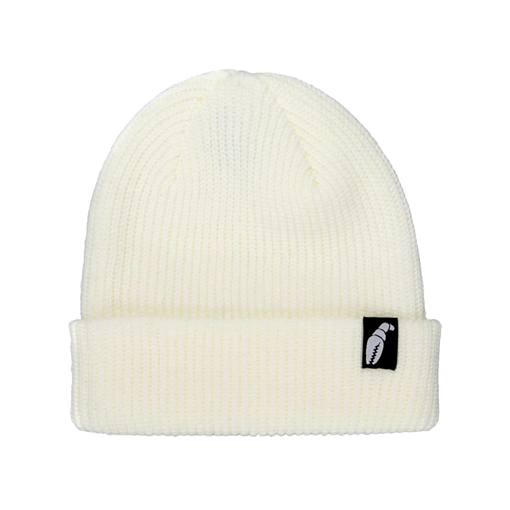 Crab Grab The Claw Label Beanie - White