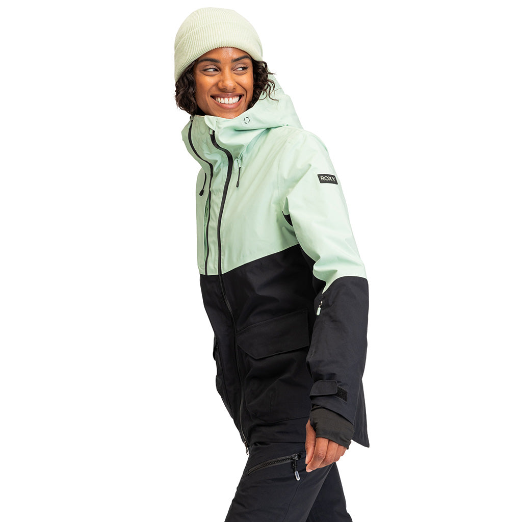 Roxy 2024 Purelines Stretch Gore-Tex Jacket - Cameo Green