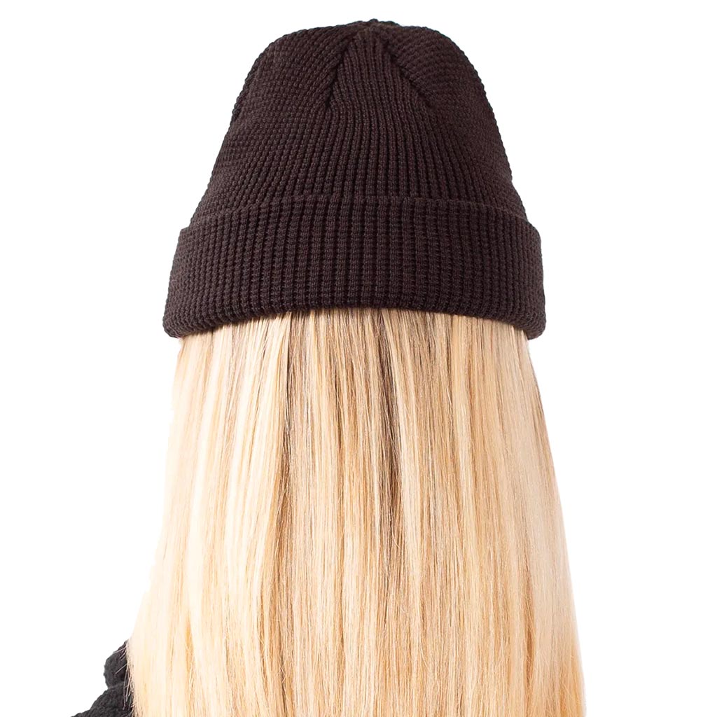 Eivy Shorty Waffle Knit Beanie - Black