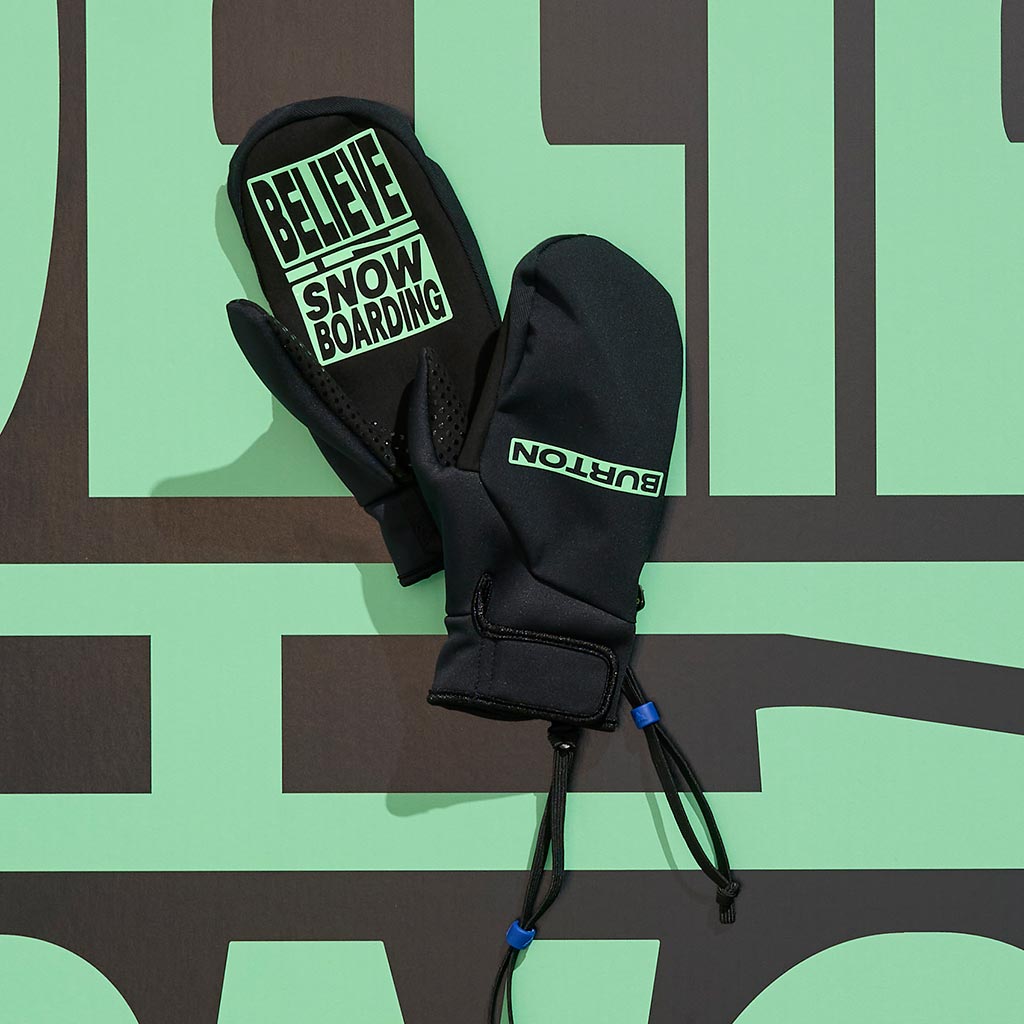 From Burton To The World Park Mitten - True Black