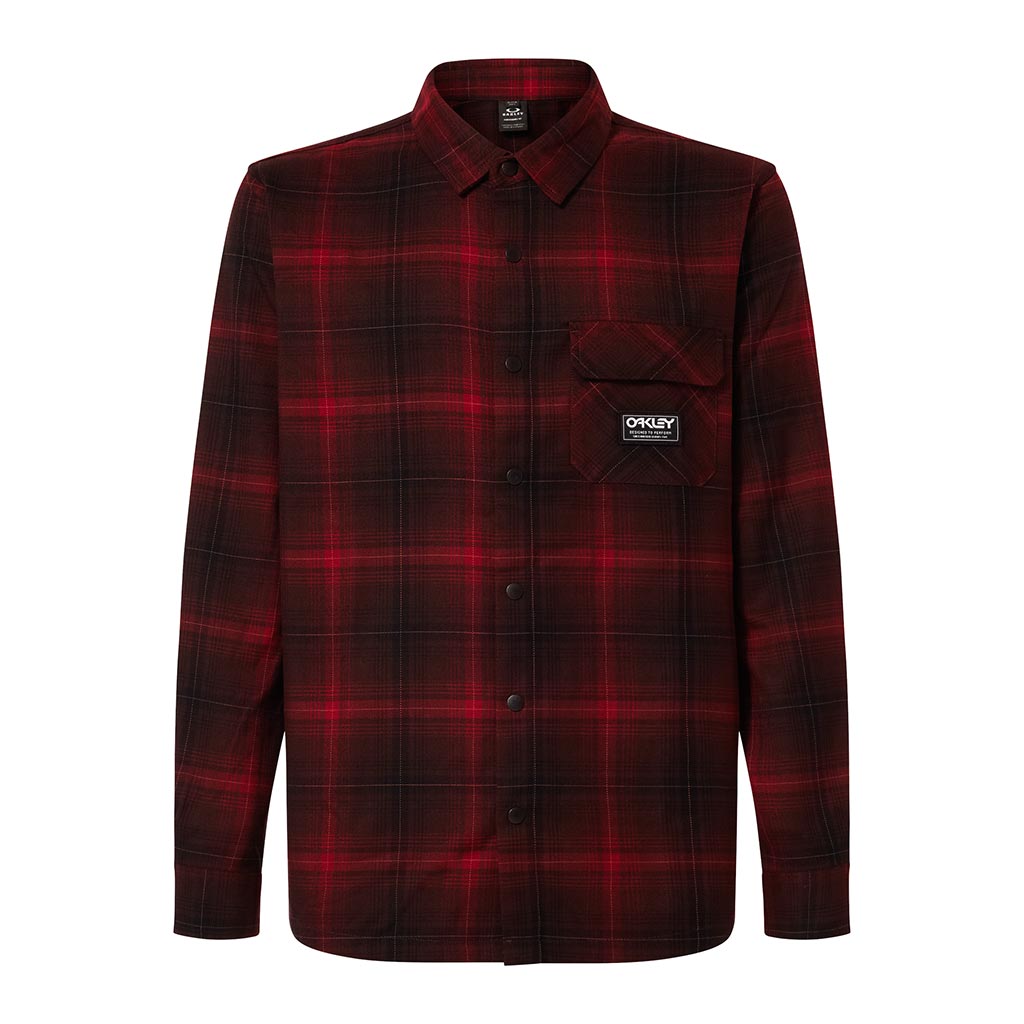 Oakley 2025 Butter Flannel Shirt - Black/Grenache Check