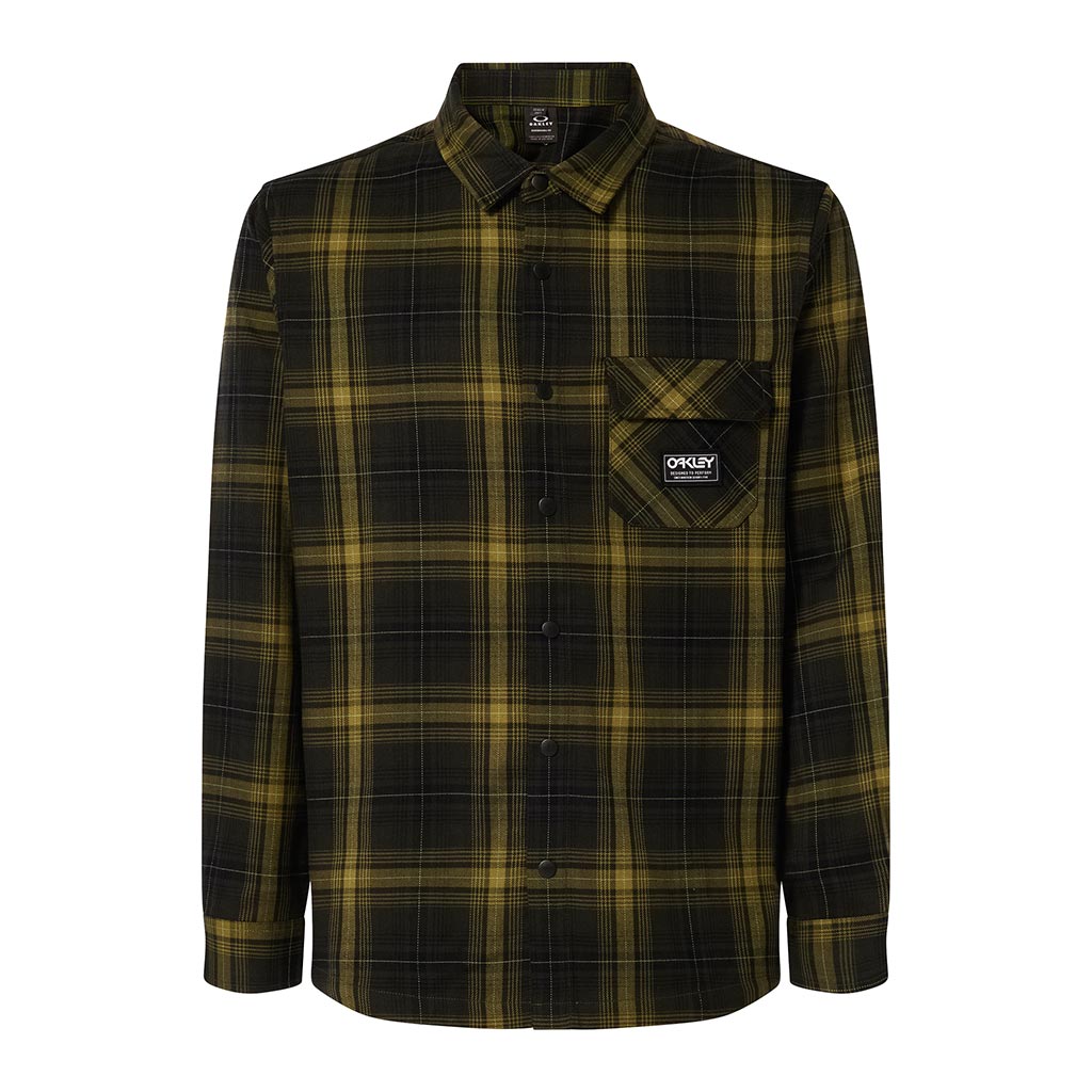 Oakley 2025 Butter Flannel Shirt - Black/Fern Check