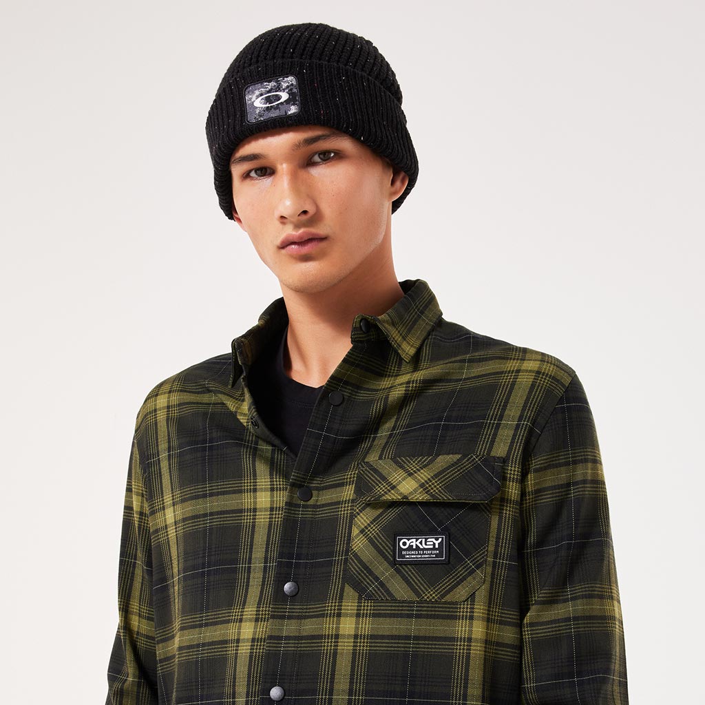 Oakley 2025 Butter Flannel Shirt - Black/Fern Check