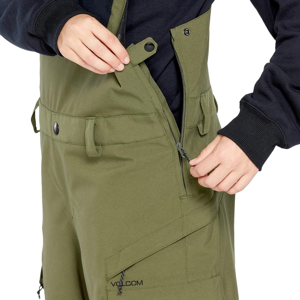 Volcom 2025 Womens Creston Stretch Bib Pant - Ivy