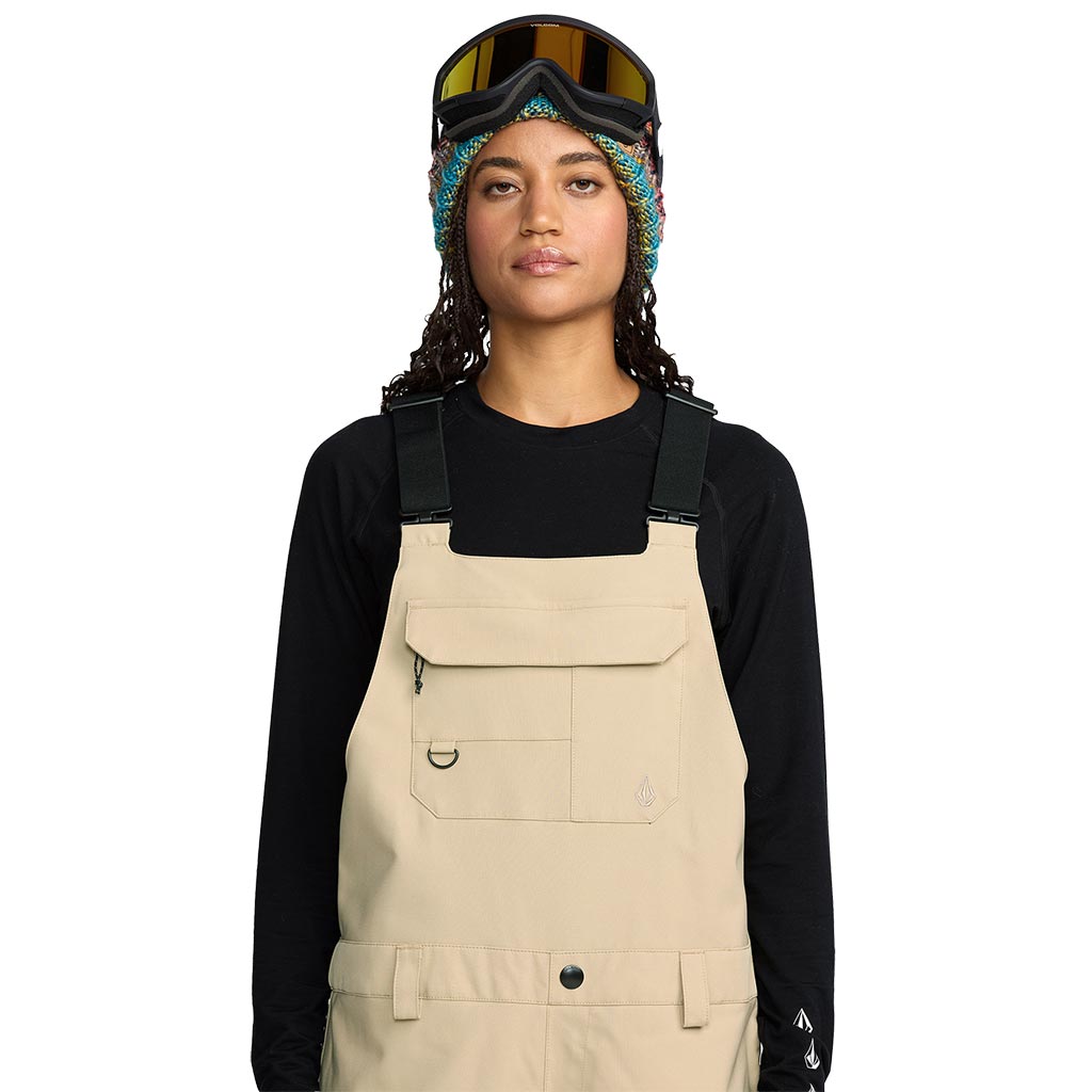 Volcom 2026 Womens Creston 3D Stretch Bib Pant - Oatmeal
